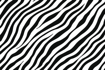 Zebra print or skin texture vector. Abstract zebra stripes pattern on white background.