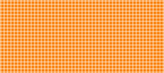 Orange sun and white plaid fabric texture background