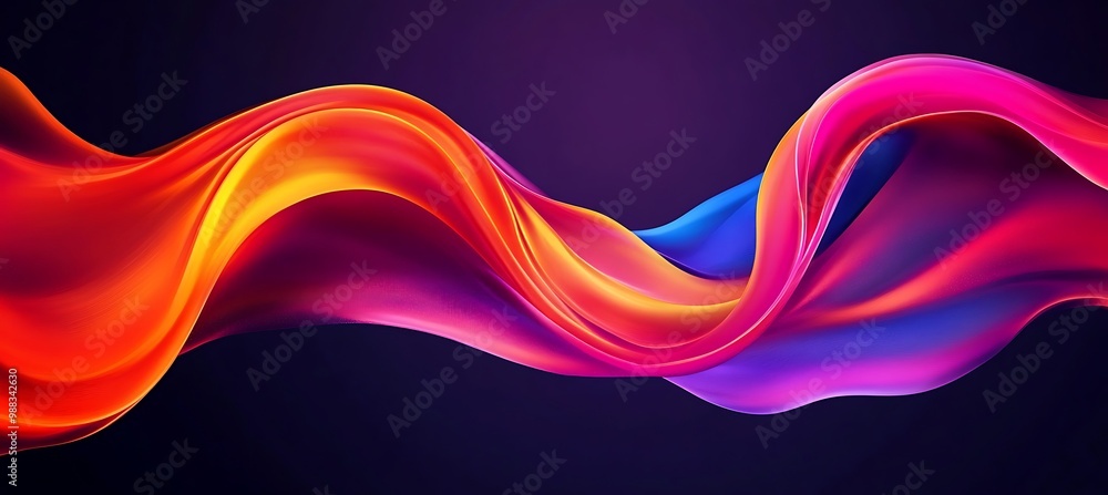 Poster a dynamic, abstract wind pattern with a large area for text