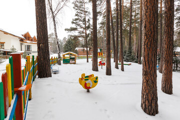 children's playground on the territory of an apartment building