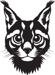 A silhouette Caracal illustration vector .