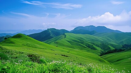 Fototapeta premium Gorgeous Natural Landscape Scenery Background: A Captivating Visual Feast. Discover the Tranquility and Beauty.