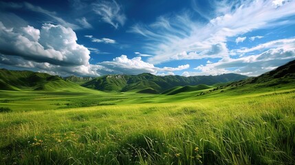 Fototapeta premium Gorgeous Natural Landscape Scenery Background: A Captivating Visual Feast. Discover the Tranquility and Beauty.