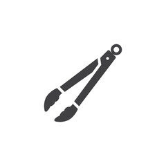 Cooking tongs vector icon