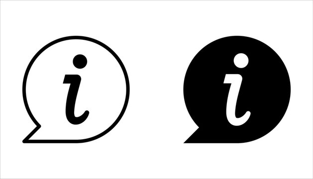 Information icon set. Info and Faq icon symbol illustration on white background