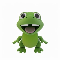 Obraz premium reptile in 3D style on a white background