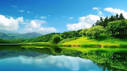 Gorgeous Natural Landscape Scenery Background: A Captivating Visual Feast. Discover the Tranquility and Beauty.