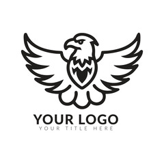 Obraz premium Eagle Bird Logo Vector Template. Business Logo Concept