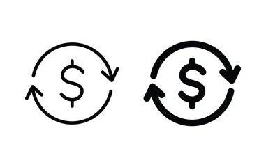 dollar Currency exchange icon Vector 