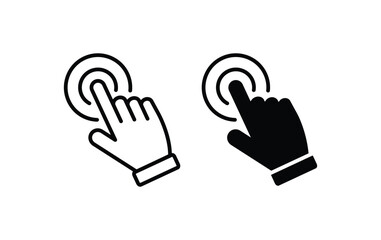 Hand cursor click icon vector