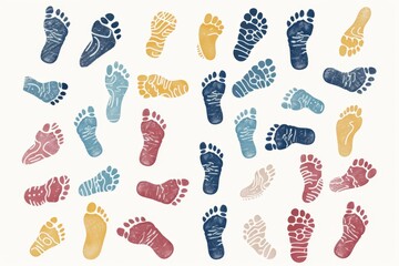 Footprint icon, aliens foot print symbol, humanoids barefoot sprint silhouette, fantastic creatures foot and palm
