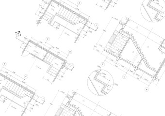 Floor plan designed building on the drawing.