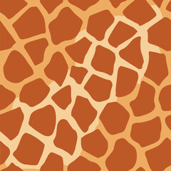 Vector illustration of an abstract giraffe print pattern or giraffe skin texture.
