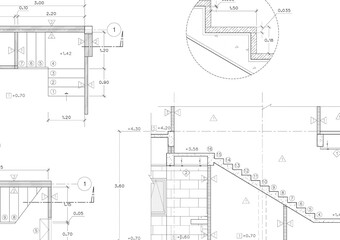 Floor plan designed building on the drawing.