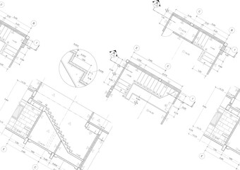 Floor plan designed building on the drawing.