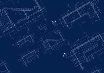 Floor plan designed building on the drawing.