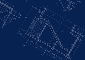 Floor plan designed building on the drawing.