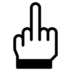 Vector Icon middle finger, hand, hands and gestures, gestures, sign