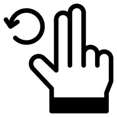 Vector Icon rotate, hand, hands and gestures, gestures, sign