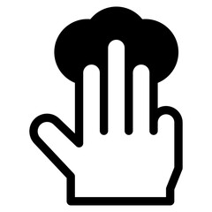 Vector Icon tap, hand, hands and gestures, gestures, sign