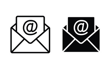 Mail icon set. email icon vector