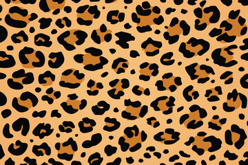 Abstract leopard print pattern or leopard skin texture. Vector illustration