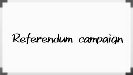 Referendum campaign のホワイトボード風イラスト