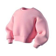 sweatshirt In 3D style on a white background
