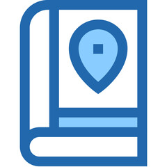 Vector Icon bookmark, map book, maps and location, address book, agenda