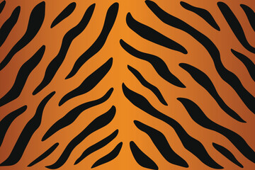 Tiger skin texture vector. Abstract tiger print pattern or tiger stripes pattern vector illustration.