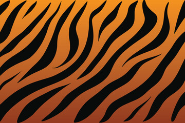 Tiger skin texture vector. Abstract tiger print pattern or tiger stripes pattern vector illustration.