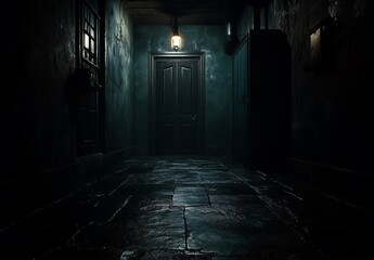 Obraz premium Beyond the Edge of Reality: Delving Into the Unseen Realms Where Fantasy and Fear Converge 幻想と恐怖が交差する見えざる領域へと踏み込む：現実の境界を越えて。Generative AI