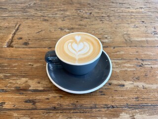 flat white at a cafe in Australia