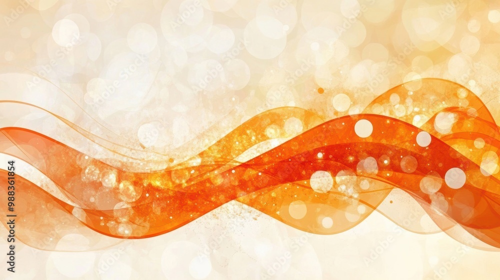 Poster an intricate pattern of smooth orange waves undulates gracefully, creating a soothing and vibrant at