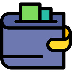 Vector Icon for Money, wallet, cash, payment