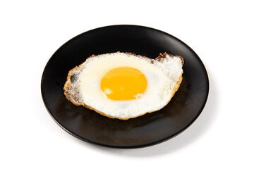 fried egg isolated on white background