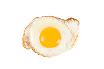 fried egg isolated on white background