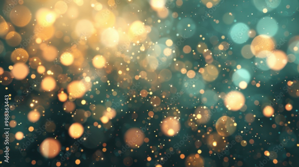Poster softly glowing bokeh lights shimmer against a dark background, generating an enchanting and dreamy a