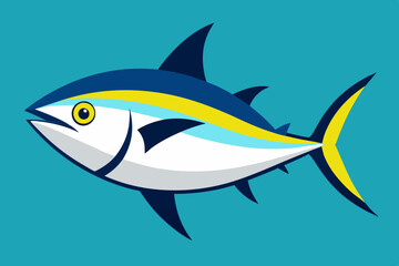 Tuna fish vector art  and illustration