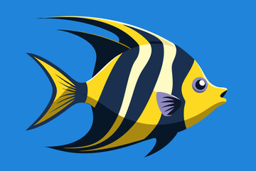Tropical fish vector art  and illustration