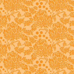 PrintFlowers design over yellow background, vector illustration.