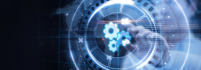 Business, Technology, Internet and network concept. Automation Software Technology Process System.