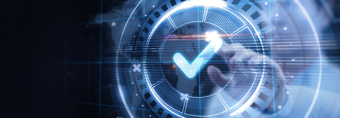 Obraz premium Standard quality control. Certification. Business, technology, internet and networking concept.