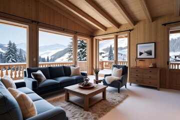 Enchanting Alpine Chalet Getaway in Beautiful Winter Wonderland