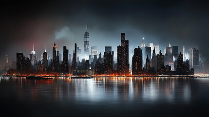 Obraz premium An ultra realistic photo of the new york city skyline 