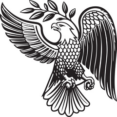 Eagle silhouette illustration vector .