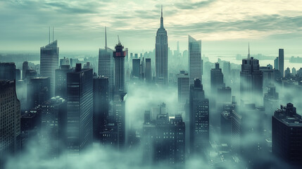 Obraz premium An ultra realistic photo of the new york city skyline 