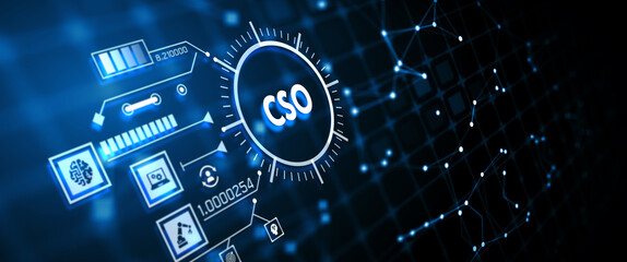 Business, Technology, Internet and network concept. CSO. 3d illustration
