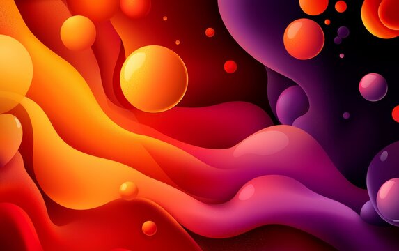 Retro-inspired lava lamp vector design, muted palette of soft reds, oranges, and purples, smooth flowing shapes with gentle curves.