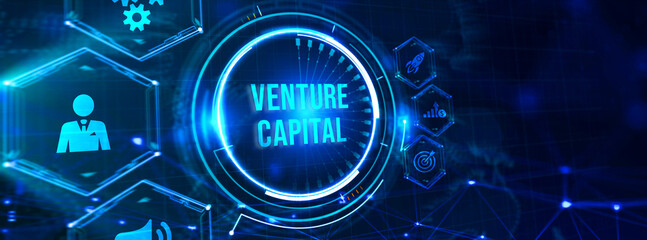 Start-up Funding Crowdfunding Investment Venture Capital Entrepreneurship Internet Business Technology Concept. 3d illustration